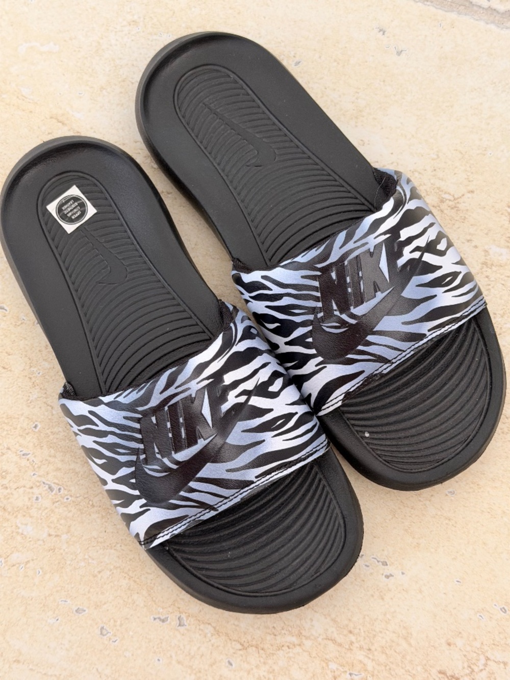 Nike Pool Slides Size 7 Zebra